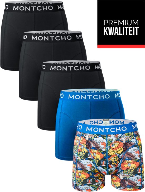 MONTCHO - Dazzle Series - Boxershort Heren - Onderbroeken Heren - Boxershorts - Ondergoed - Print Series B - 5 Pack - Maat: (S - XXL)