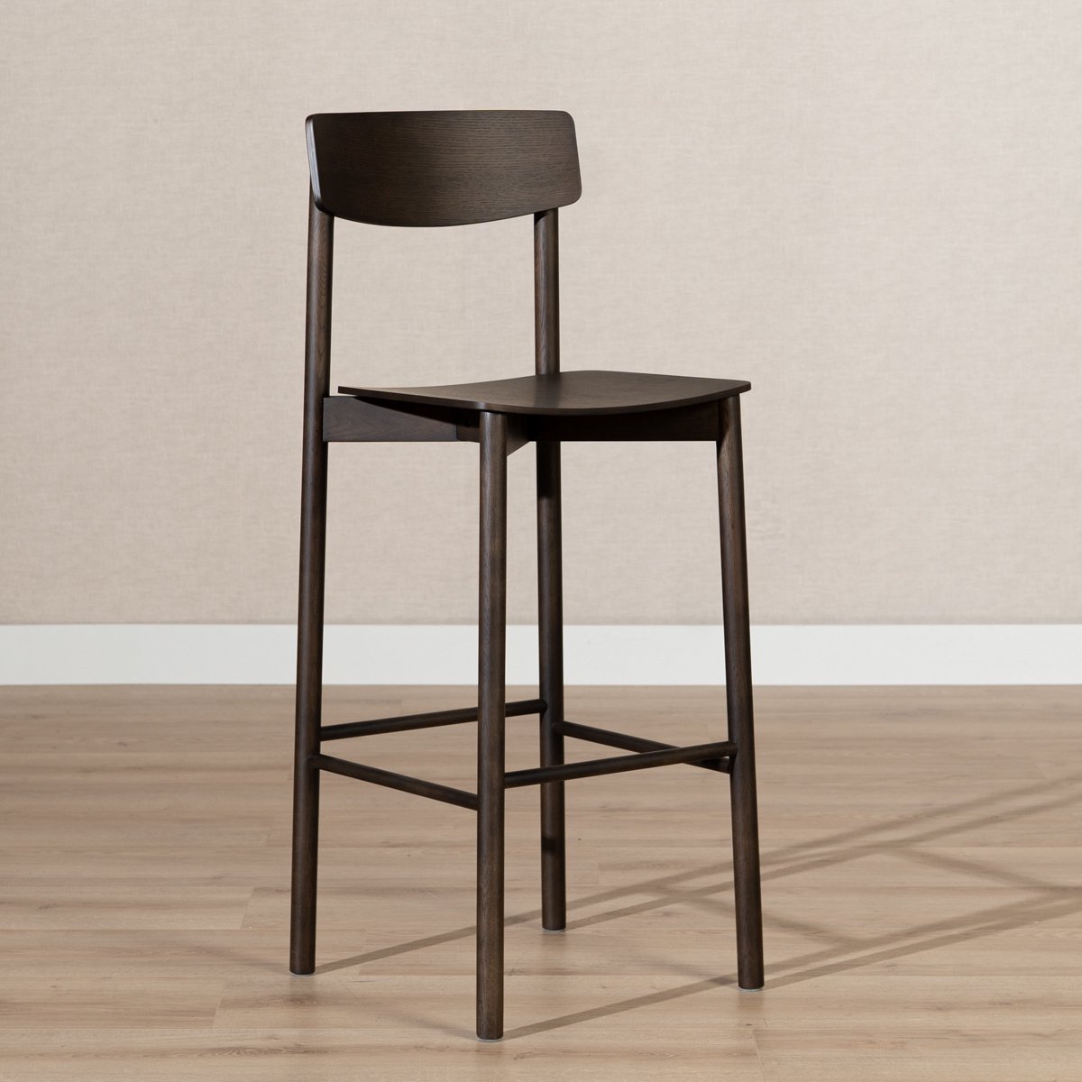 Bronx71 Scandinavische barkruk Miquel walnoot 78,5 cm - barstoel
