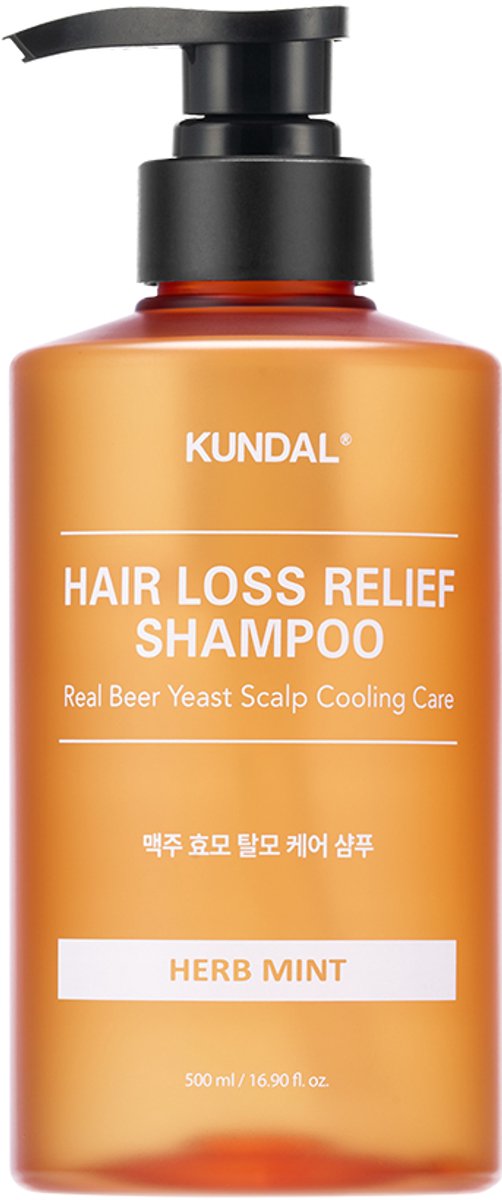Kundal Hair Loss Relief Shampoo Real Beer Yeast Scalp Colling Care 500ml Herb Mint