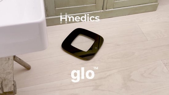 HoMedics Glo 100 Weegschaal met Led Verlichting - Digitale Personenweegschaal - Tot 180 KG - Duurzaam design - Motion Verlichting - SCLB100 - Zwart