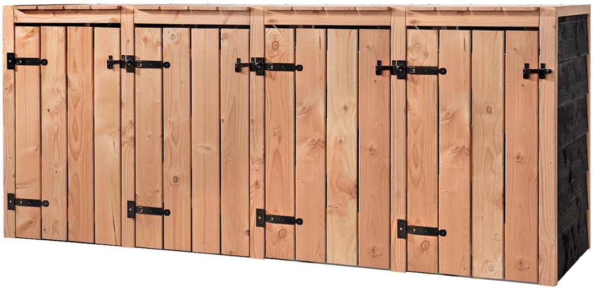 Containerombouw Cato | Kliko Ombouw Vierdubbel | Containerberging | Containers kast | Container berging voor 4 kliko's | Wood Selections