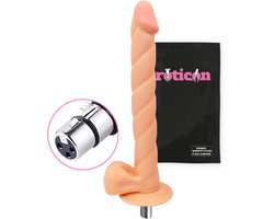 Eroticon Dildo 31cm Lang - Realistisch - 4cm Breed - Voor vaginaal en anaal gebruik - Opzetstuk voor Sex Machine - Accessoire - 3XLR opzetstuk
