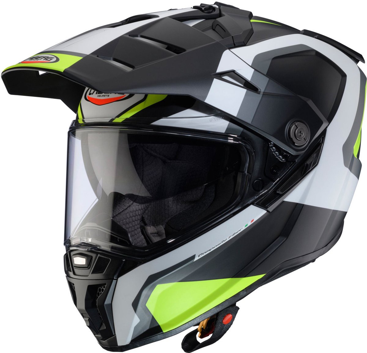 Caberg Tanami Scram Mat Zwart Grijs Geel Adventure Integraalhelm - Helm