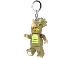 LEGO LED Sleutelhanger, man in triceratops-kostuum