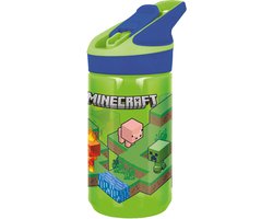 foto van Minecraft tritan drinkbeker - 480 ml - 18 cm hoog