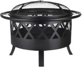 Bol.com Vuurkorf met grillrooster - Tuinbarbecue - Vuurschaal - Terrashaard - Rookbarbecue - Voor Buiten BBQ - Voor tuin terras ... aanbieding
