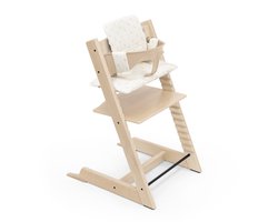 Stokke Tripp Trapp-kinderstoel (Natural) met kussen OCS (Wheat Cream) - Inclusief Tripp Trapp-stoel, babyset 2 voor kinderen van 6-36 maanden