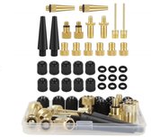 Bol.com Springos Verloopnippels Fietspomp - Fietspomp - 36 Stuks - Universeel - Goud/Zwart aanbieding