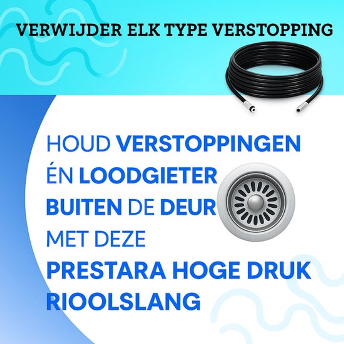 Prestara Rioolslang 15M – Geschikt voor Hogedrukreiniger Kärcher K2 t/m K7 & Lavor – Hogedruk Rioolrat Reinigingsslang – Verstopte Afvoer Reinigen – foto 7