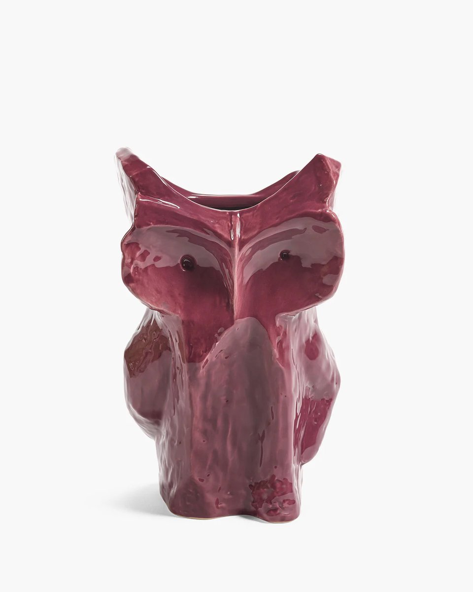 Serax Marni Midnight Creatures uil vaas D19.5cm H30cm aubergine