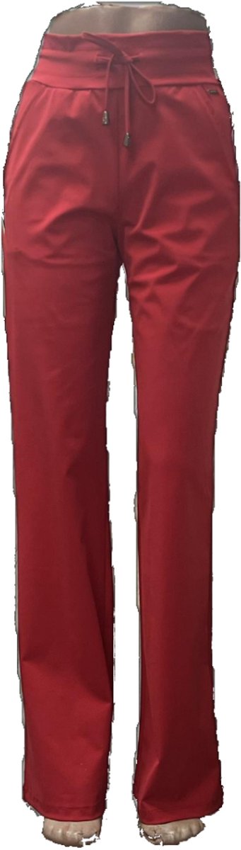 Mi Piace - Travel stof Pantalon MP202136 - maten XS , S , M , L , XL , XXL - kleuren: Rood en light jeans