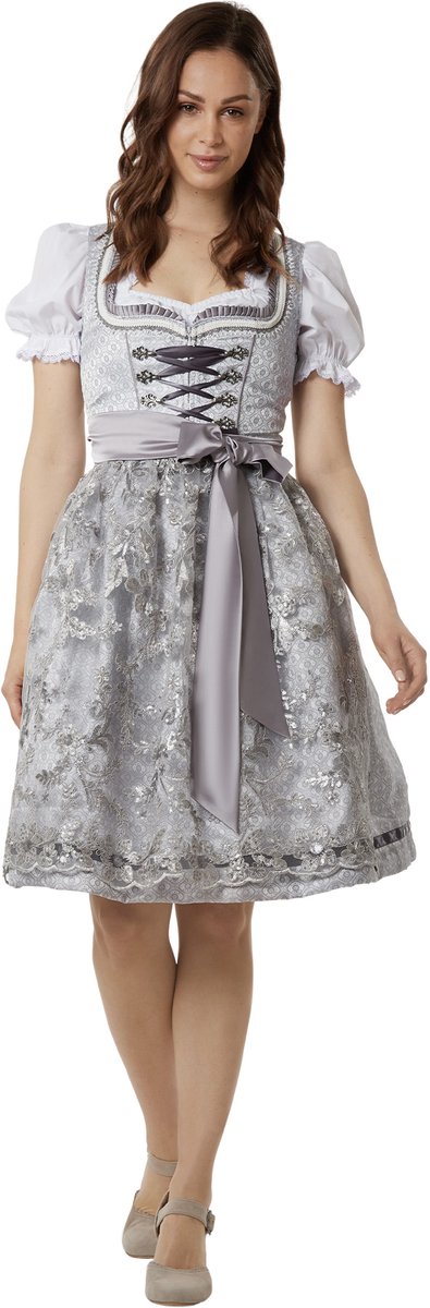 dressforfun - Vrouwenkostuum midi-dirndl Lea - 48 - Verkleedkleding Oktoberfest - Duitse Jurk - Feestkleding - Klederdracht - Feest - Partykleding