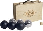 Jeu de boules set gepoedercoat in houten doos