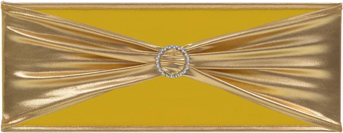 vidaXL 25 - st - Stoellint - met - diamant - stretch - goud