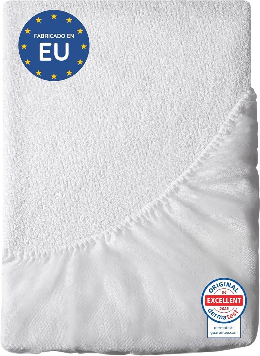 Waterdichte Matrasbeschermer 100 x 200 cm - Ademend, Hypoallergeen, Anti-Mite, Anti-Mold