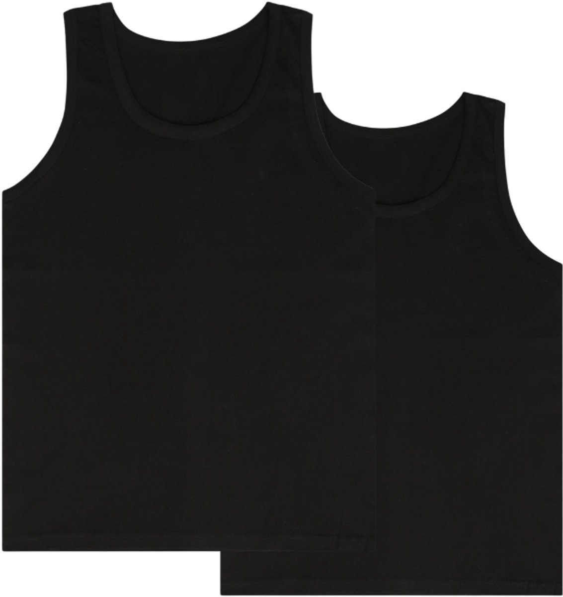 Nova Collection-Pure Cotton-Onderhemd Heren- 100% Katoen - Heren Onderhemd - Singlet - Zwart - 2 Pack - Maat XL
