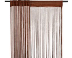 vidaXL - Draadgordijnen - 100x250 - cm - bruin - 2 - st