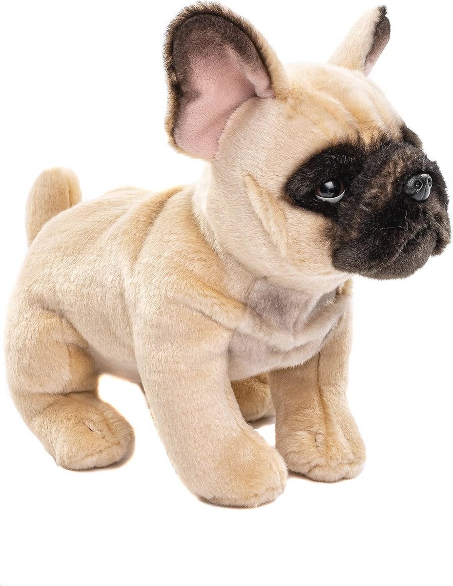 Pluche Franse Bulldog 27 cm - Levensechte Knuffel Hond