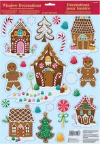 Kerst Raamstickers Snoep 15 stuks