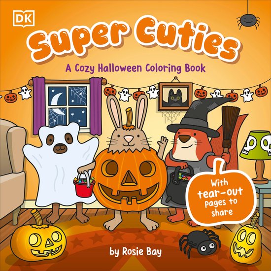 Super Cuties- Super Cuties: A Cozy Halloween Coloring Book