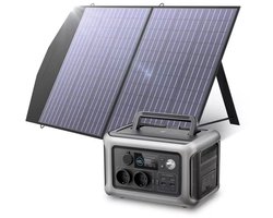 Powerstation - Inclusief Zonnepaneel - Camper - Vakantie - Boot - 100 Watt Paneel - 600W AC - Zonnepaneel inklapbaar