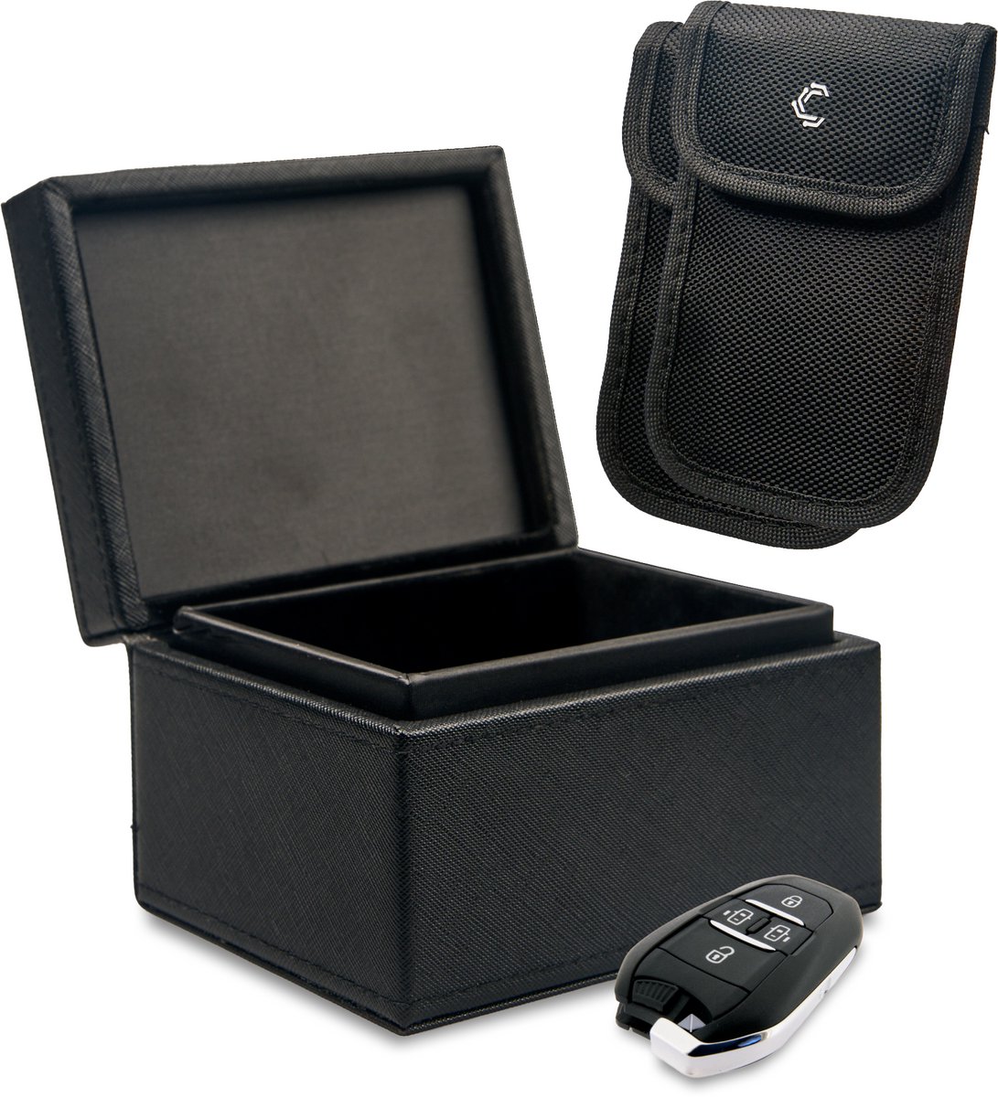 Comsecure® - Faraday Box Autosleutel - RFID - Anti Diefstal - Zwart