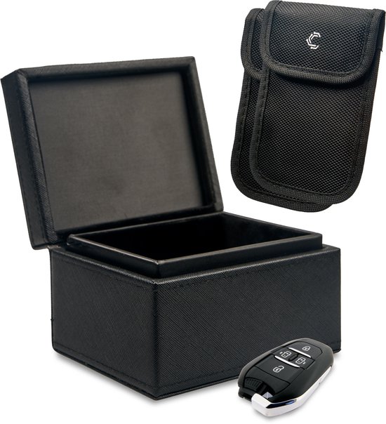 Étui Bloqueur De Signal Pour Clé De Voiture Faraday Sac De Protection Sans Clé RFID Pochette Cage J8E6