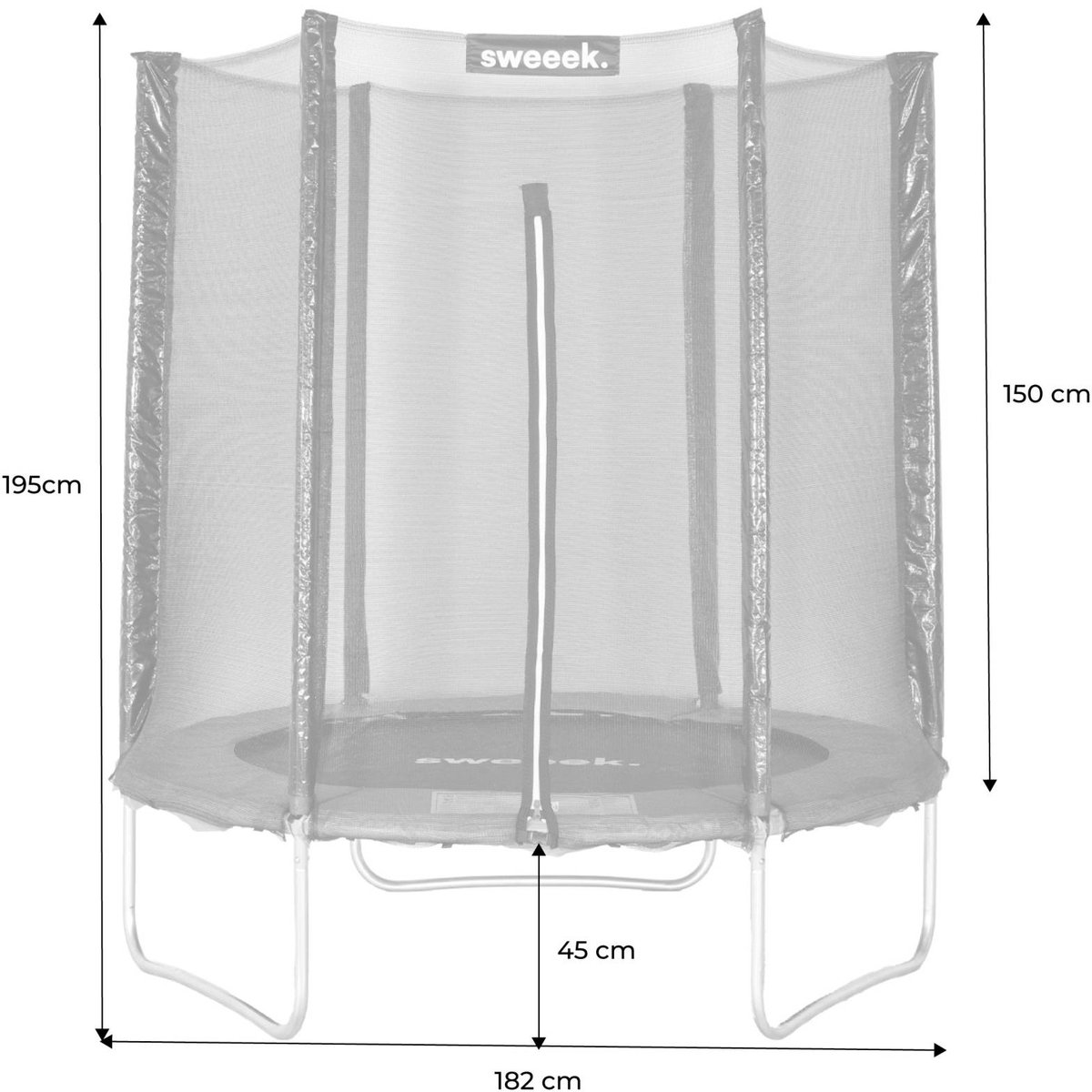 sweeek - Trampoline ø180cm cassiopée met veiligheidsnet – foto 2
