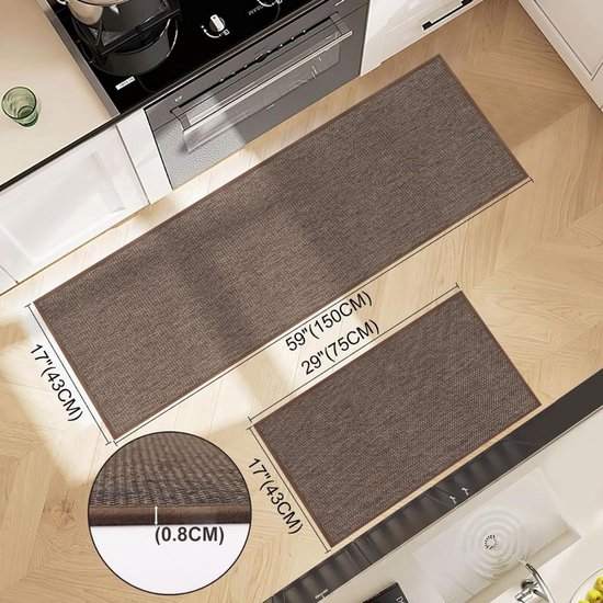 Tapis de cuisine - Tapis de sol - Antidérapant