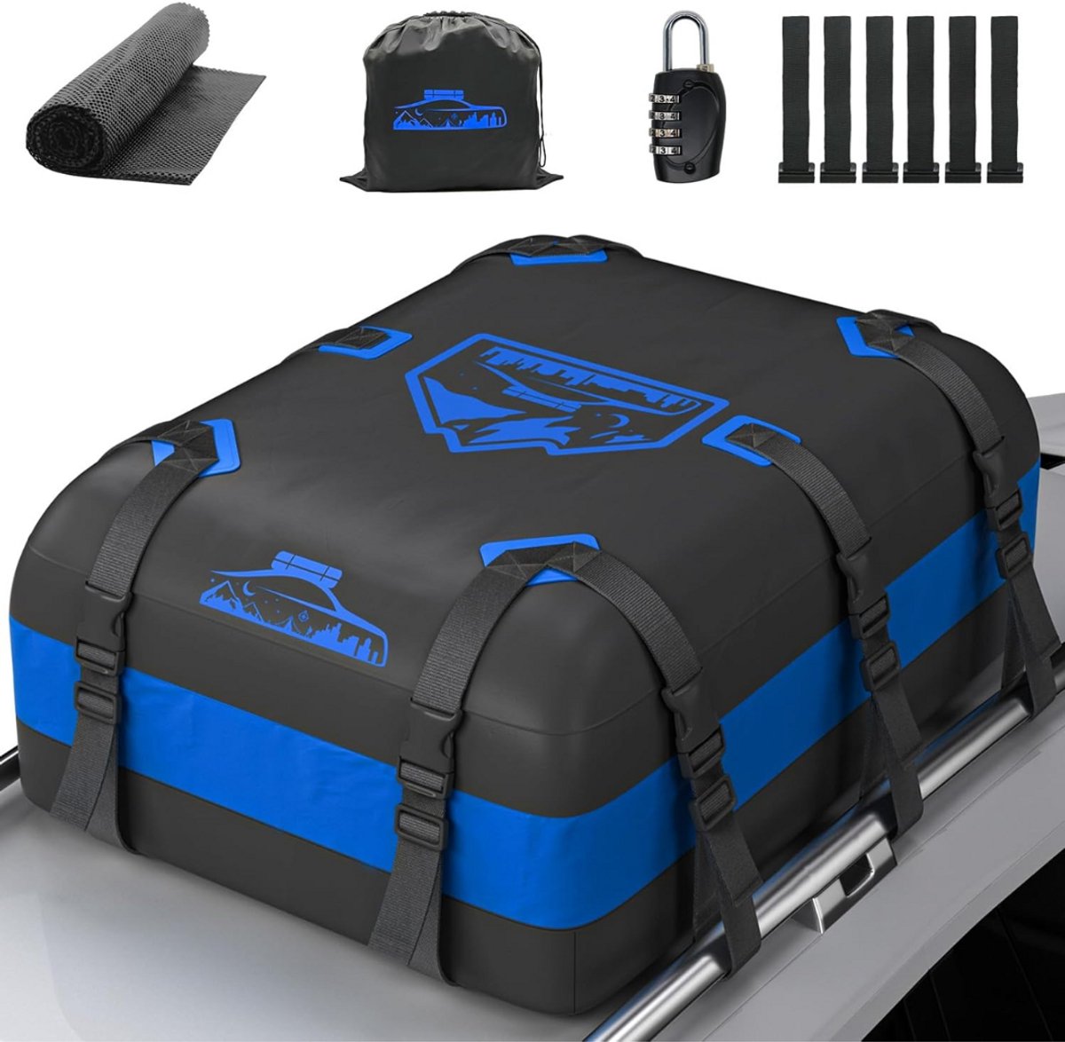 Goodivery ® - Dakkoffer - Roof Box 20 Cubic Feet/566 Liters - 36L x 28W x 20H cm - Zwart