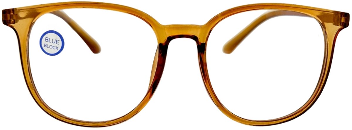 Fangle Computerbril Big Round Caramel +2.5