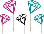 Cupcake Toppers Diamant 25,5cm 5st