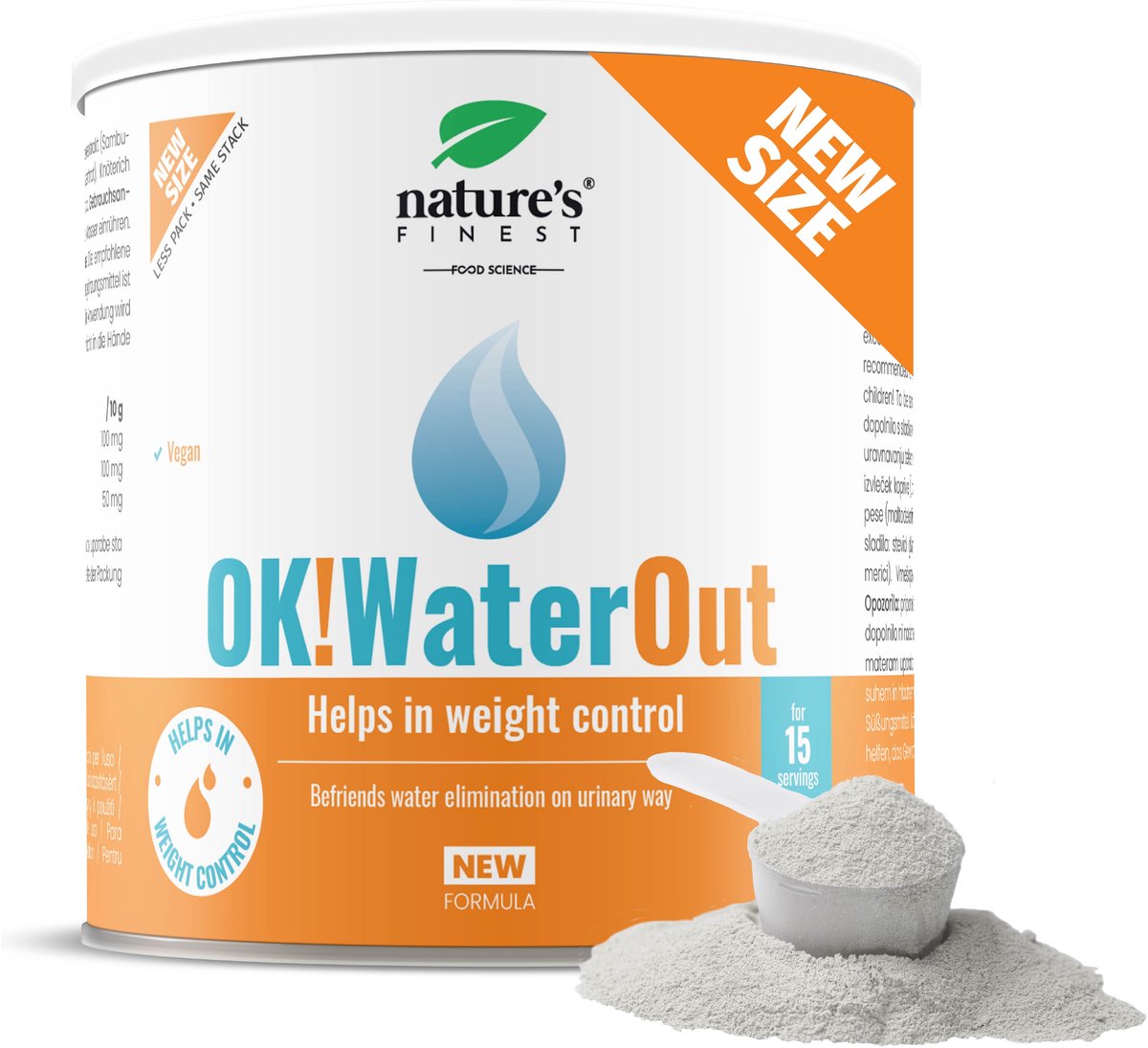Goedkoopste Nature's Finest OK!WaterOut - voedingssupplement - Een heerlijk drankje dat overtollig water helpt verwijderen en bijdraagt ​​aan gewichtsverlies - met Brandnetelwortel extract, Vlierbessen en Asperge Extract - Ananassmaak - Vegan
