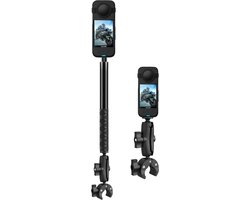 Motor Mount Bundle 4 Insta360 - Motorcycle Klem Mount 4 Insta360 - Pro Motor kit -Bike Mount for Insta360 - Invisible Selfie Stick 1.5m - Motorcycles - Motor bundle 4 Insta360 One X5 X4 X3 X2 X R GO Ace GO3 GO - Fiets Mount - Motor - Camera