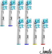 Jumalu opzetborstels geschikt voor Oral-B / Braun Dual Clean - elektrische tandenborstel - 8-pack