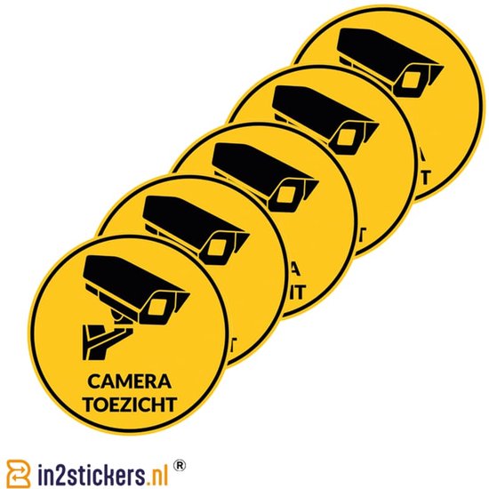 Sticker cameratoezicht 5 stickers - 5cm - Cameratoezicht Sticker ...