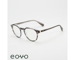 eovo Granit I Blauw Licht Filter Bril Zonder Sterkte Grijs – Heren - Mannen - Blue Light Glasses – Computerbril