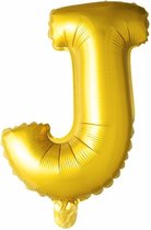 Wefiesta Folieballon Letter J 41 Cm Goud