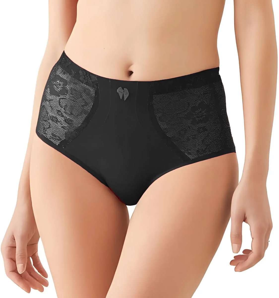 J&C licht corrigerende taille slip dames - Kanten Corrigerend dames ondergoed goedkoop - Zwart / XXL