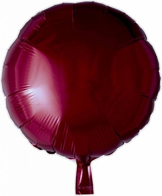 Helium Ballon Rond Bordeaux Rood 46cm leeg