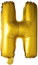 Wefiesta Folieballon Letter H 41 Cm Goud