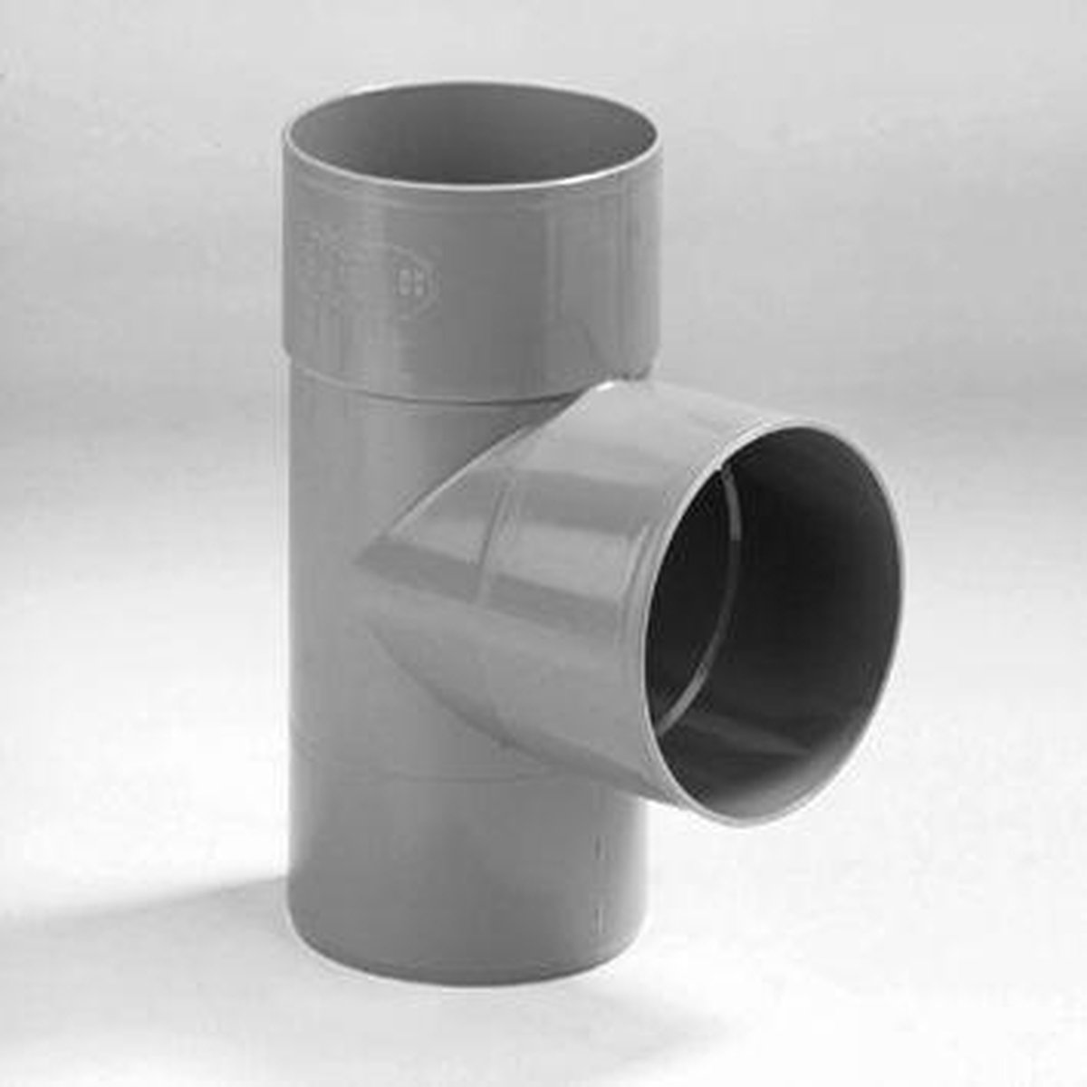Dyka T-stuk 2x mof 1x spie 90° PVC grijs keurmerk BRL2012 100mm