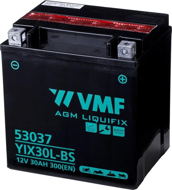 oogsten woordenboek dempen VMF Powersport Liquifix batterij 12 V 30 Ah YIX30L-BS | bol.com