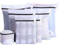 New Age Devi - Waszakken Set van 7 voor Jouw Delicate Wasgoed - Inclusief Waszakje voor Lingerie, BH en Grote Waszakken - Bescherm je Kleding met Onze Kwalitatieve Wasnetten!