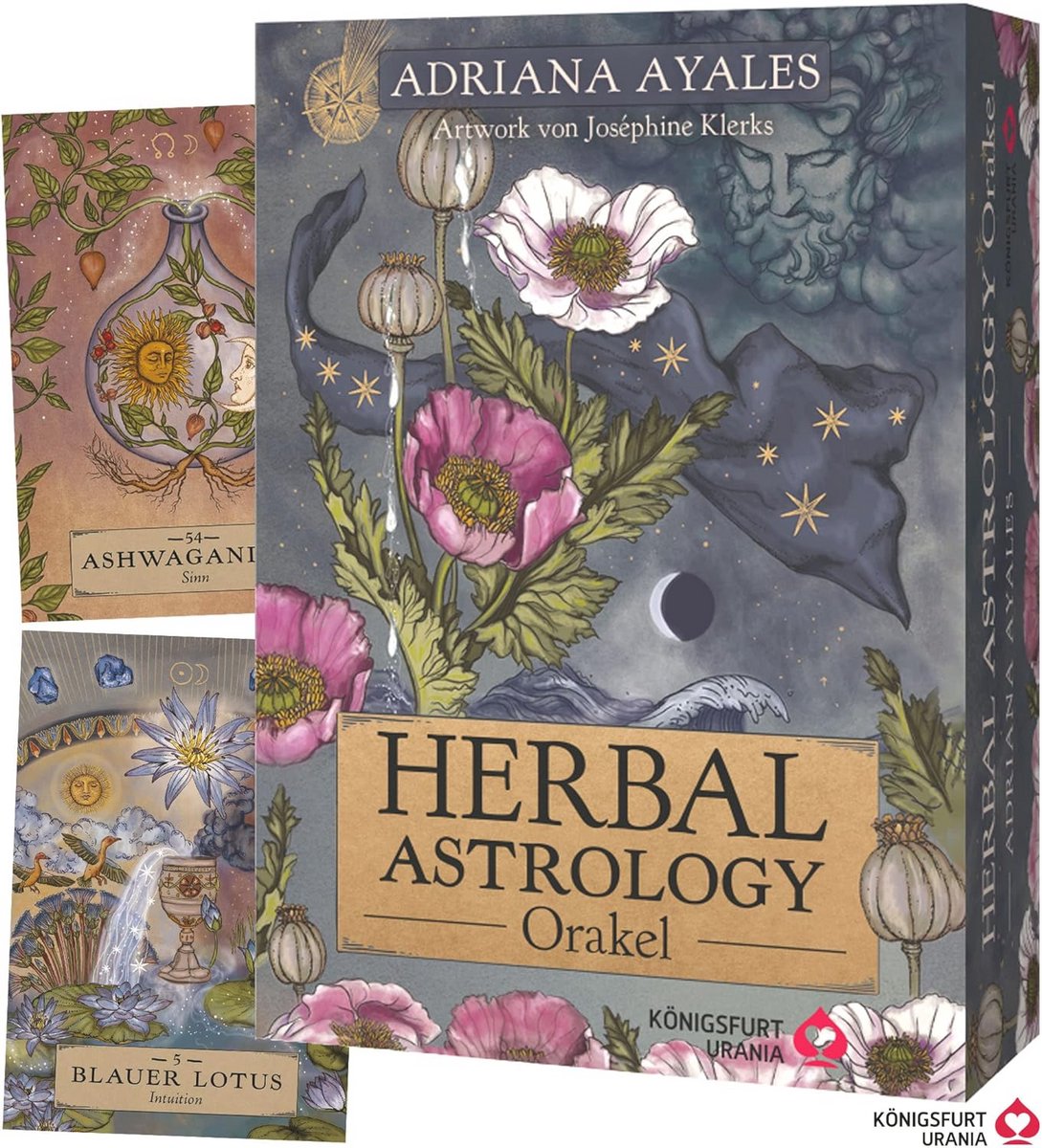 Astrologie Oracle Kaarten: 55 Botschapskaarten en Handleidingen in Luxe Stülpdeckelschachtel, Perfect voor Moderne Groene Hexen