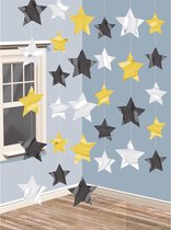 AMSCAN - Set sterren decoraties - Decoratie > Slingers en hangdecoraties