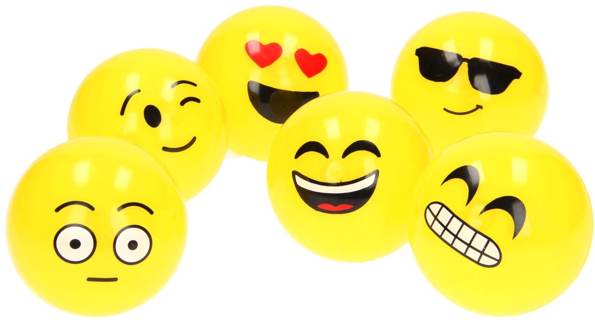Vrolijke Emoji Stressbal / Knijpbal / Handtrainer | Emoticon Stressbal | Anti-Stress Speelgoed - 1 Stuk