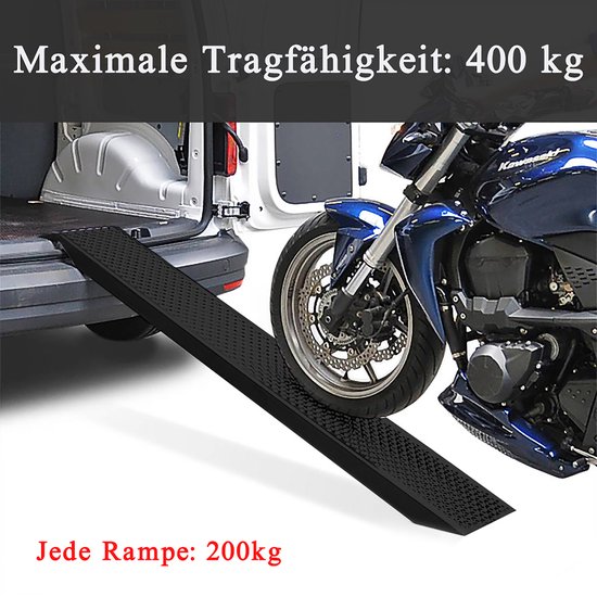 Randaco 1 stuks oprijplaat, inklapbare laadhelling, 680 kg, verzinkt