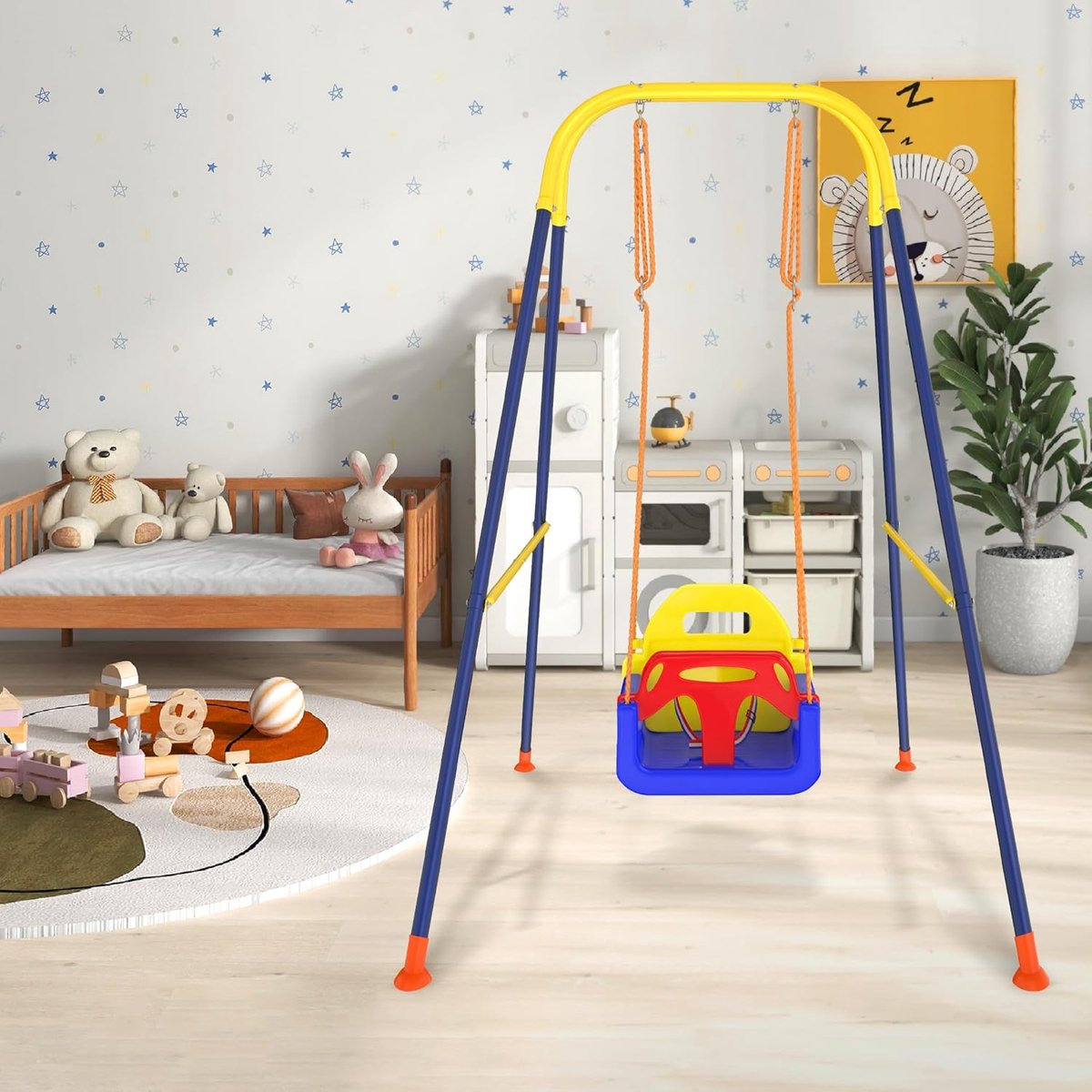 Outsunny 3-in-1 Babyschommel Kinderschommel Verstelbaar Groeit Mee Outsunny 3-in-1 Babyschommel Kinderschommel Verstelbaar Groeit Mee