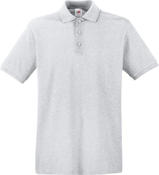 Fruit of the Loom Premium Polo Shirt Heather Grey XL